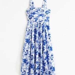 Abercrombie & Fitch Emerson linen blend wide strap midi dress